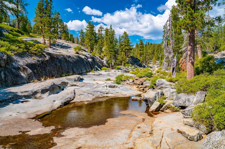 Waterfall in the Yosemite National Park