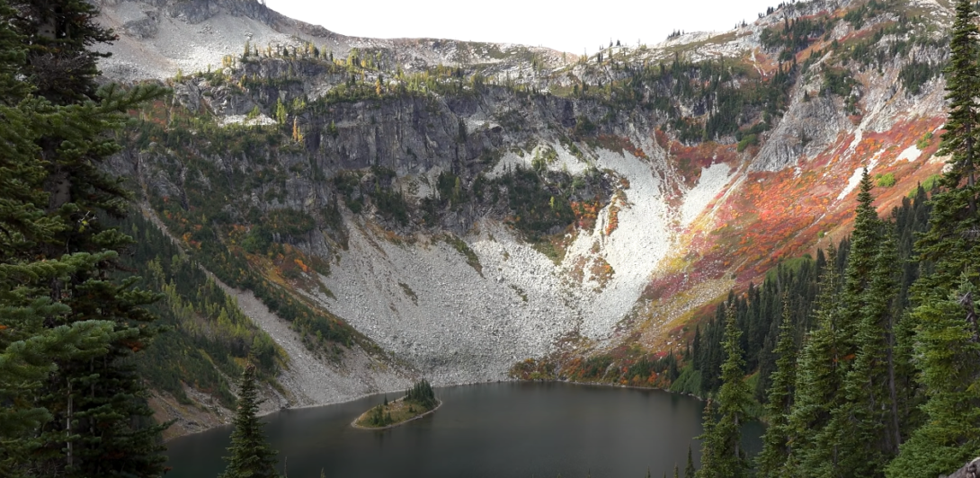 Scenic View of a Mountain-Encircled Lake