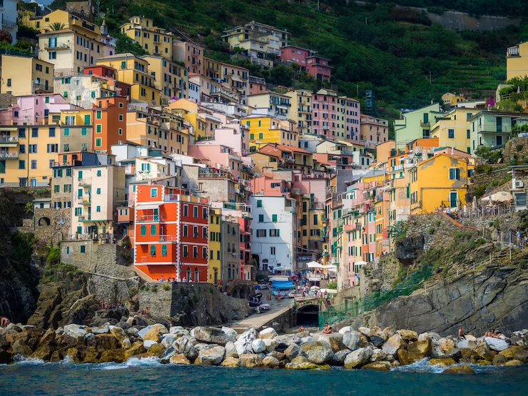 Image of Cinque Terre by the water