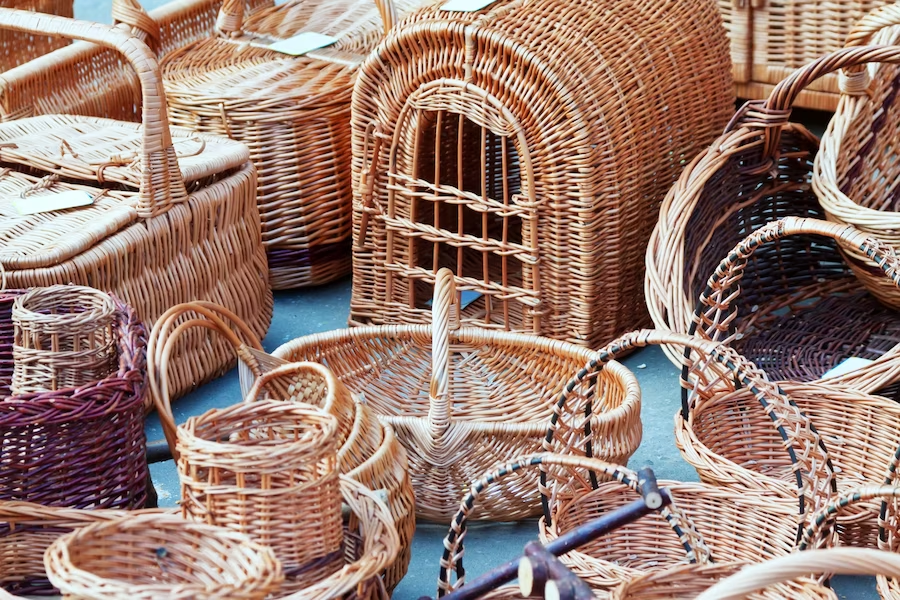 Baskets crafted by hand