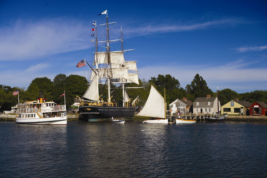 Wharf in Mystic, Connecticut