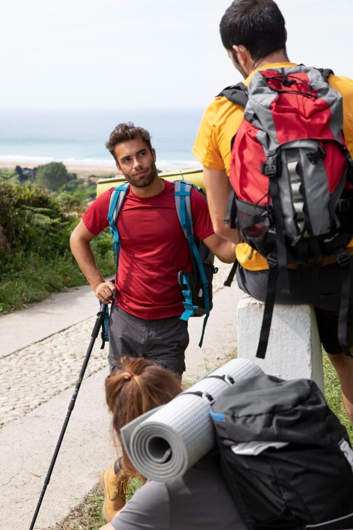 A group of people go hiking