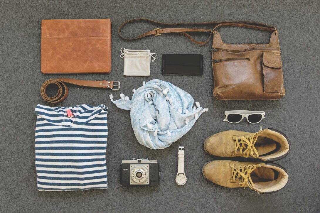 All necessary things from the travel bag